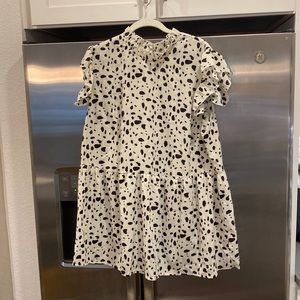 White and black blouse